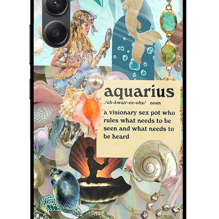 Aquarius Zodiac Samsung A34 5G Glass Case
