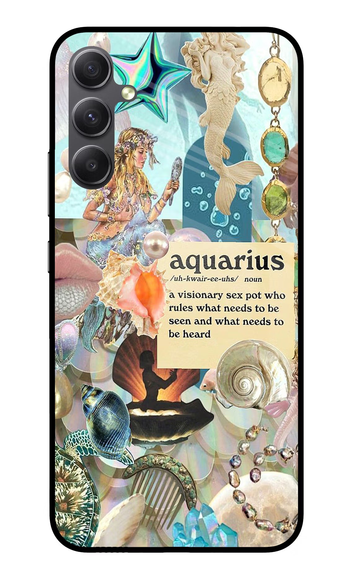 Aquarius Zodiac Samsung A34 5G Glass Case