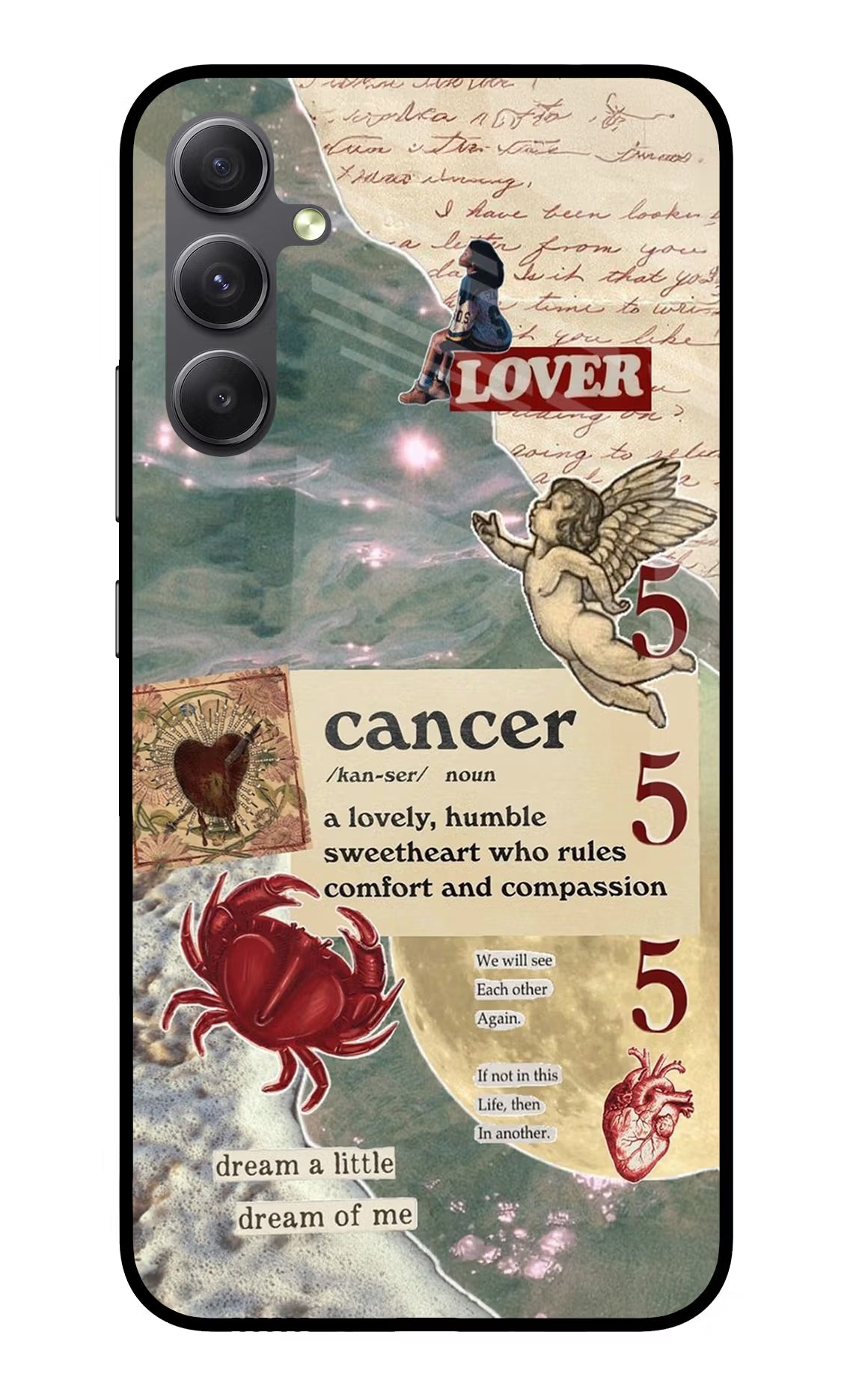 Cancer Zodiac Samsung A34 5G Glass Case