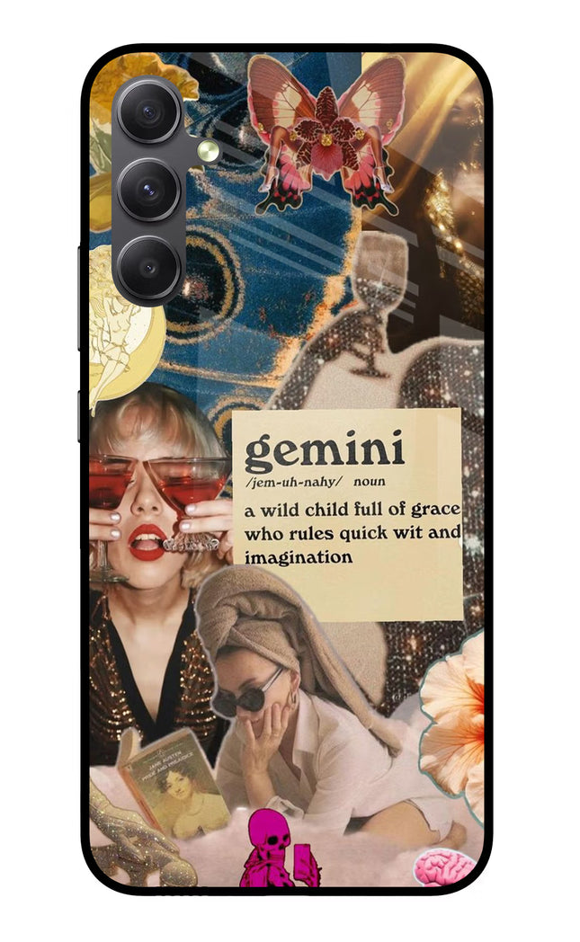 Gemini Zodiac Samsung A34 5G Glass Case