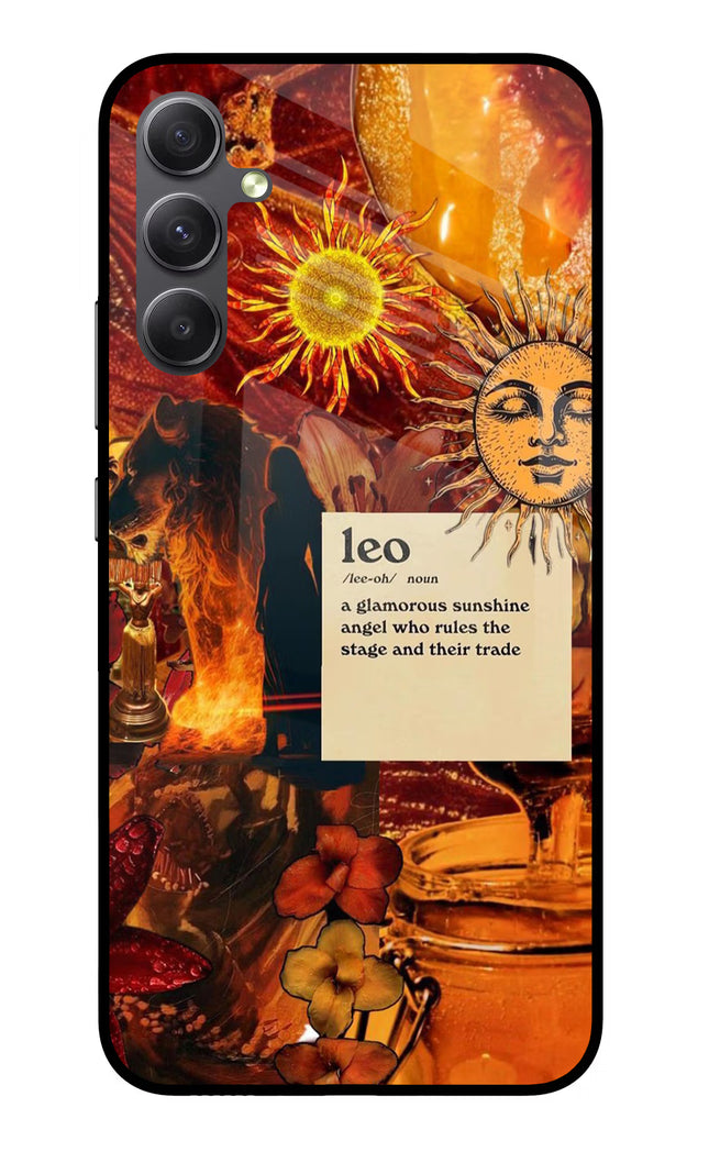 Leo Zodiac Samsung A34 5G Glass Case