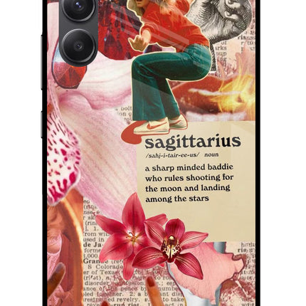 Sagittarius Zodiac Samsung A34 5G Glass Case