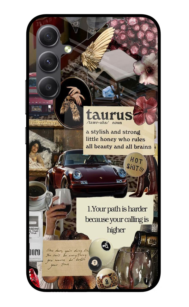 Taurus Zodiac Samsung A34 5G Glass Case