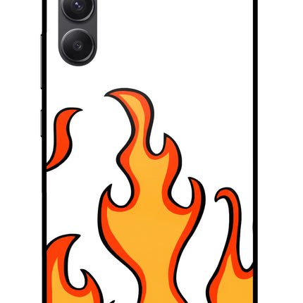 Fired Up – White Samsung A34 5G Glass Case