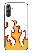 Fired Up – White Samsung A34 5G Glass Case