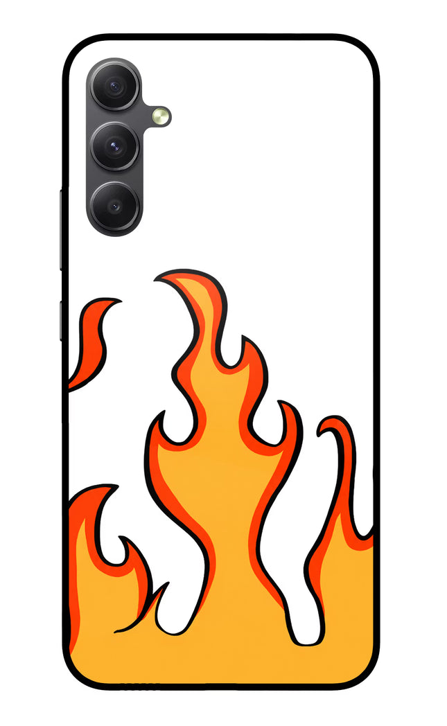 Fired Up – White Samsung A34 5G Glass Case