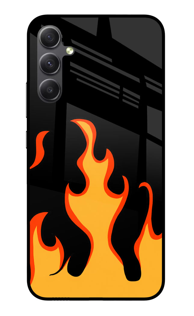 Fired Up – Black Samsung A34 5G Glass Case