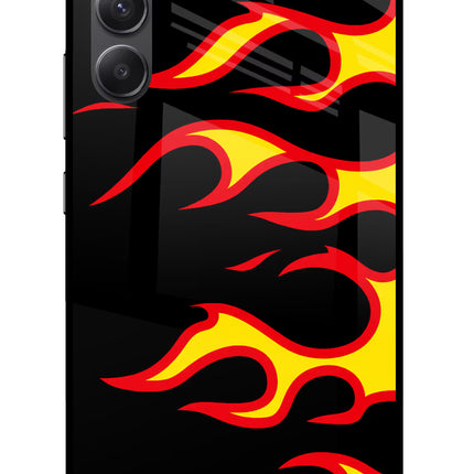Side Sweep Flames Samsung A34 5G Glass Case