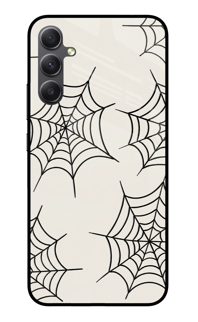 Spider Web Samsung A34 5G Glass Case