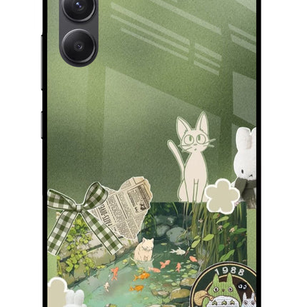 Aesthetic anime Samsung A34 5G Glass Case