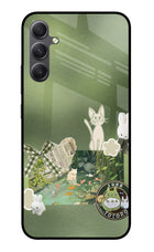 Aesthetic anime Samsung A34 5G Glass Case
