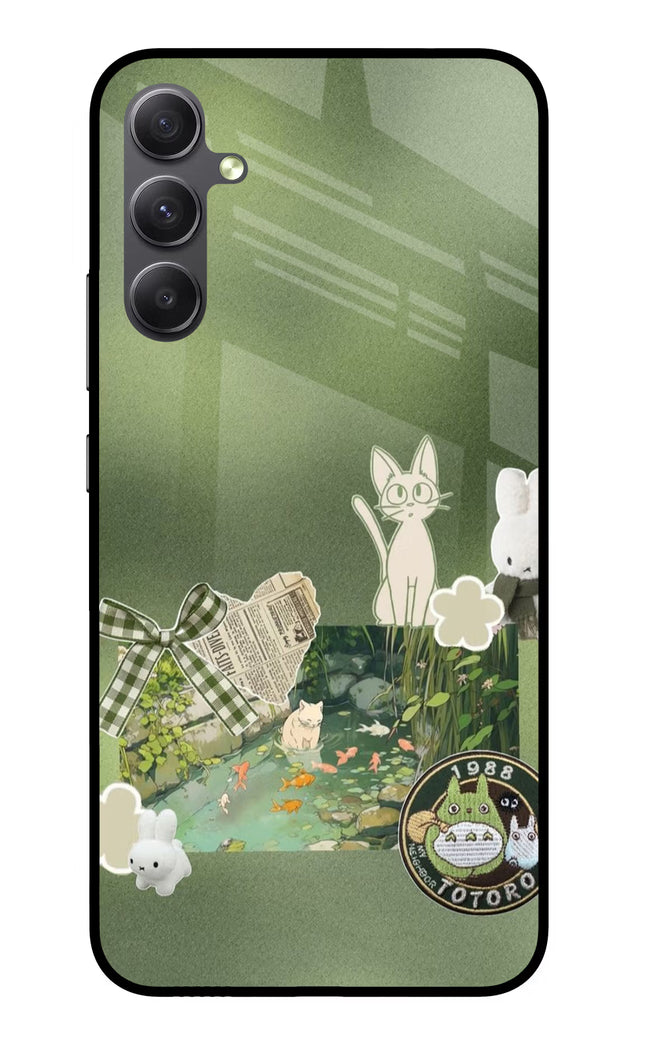 Aesthetic anime Samsung A34 5G Glass Case