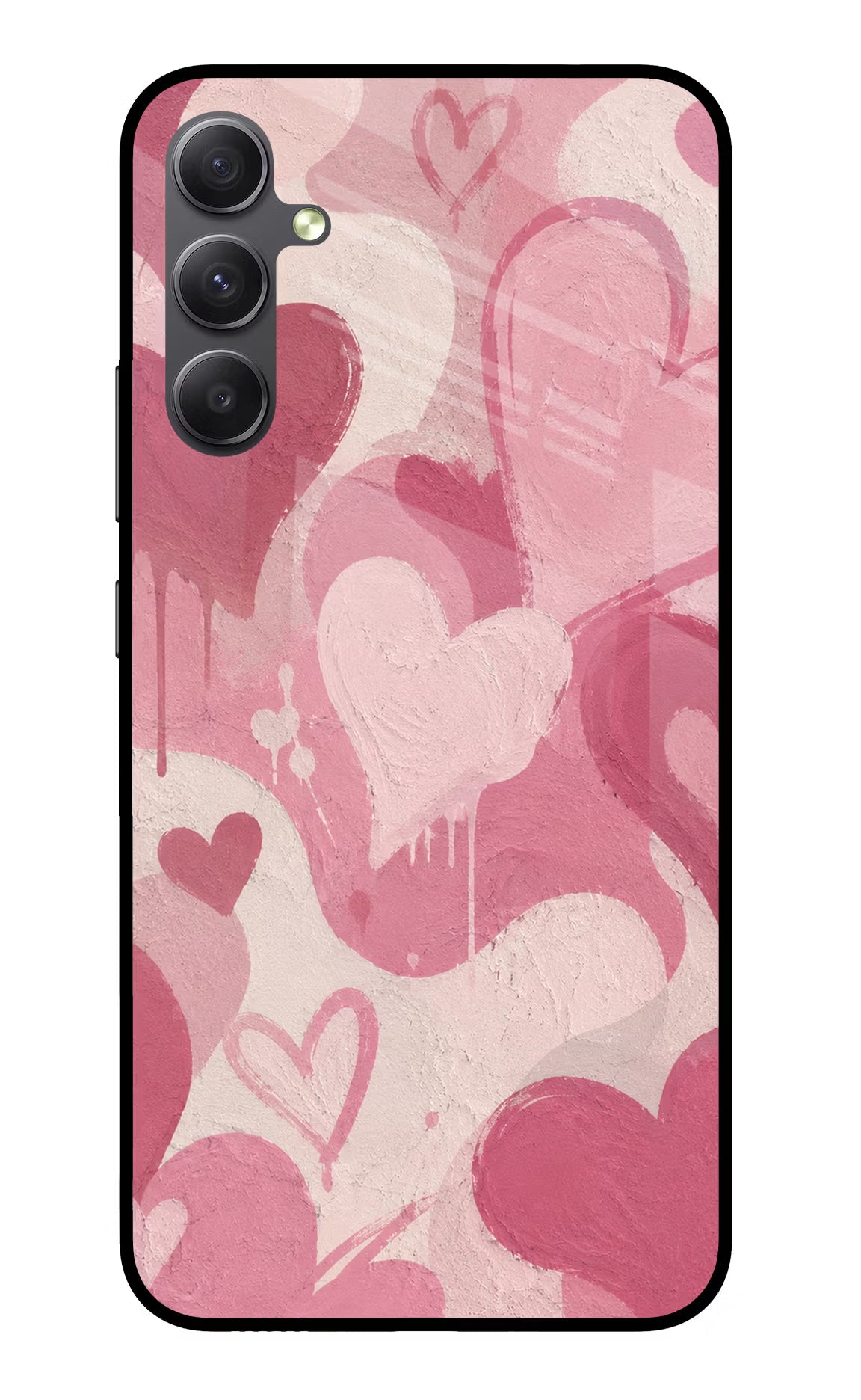 Hearty case Samsung A34 5G Glass Case Back Cover by Casekaro