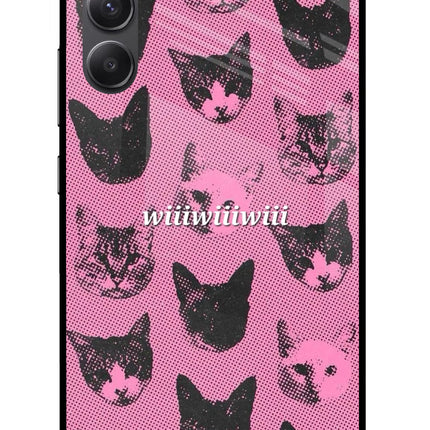 Pink Cats Samsung A34 5G Glass Case