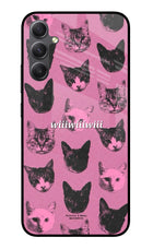 Pink Cats Samsung A34 5G Glass Case