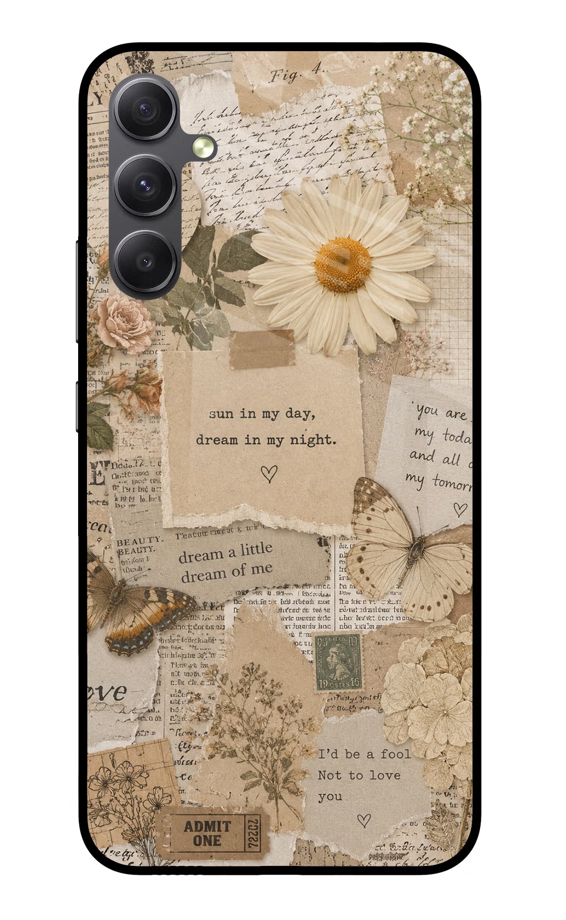 Vintage case Samsung A34 5G Glass Case