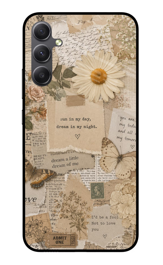 Vintage case Samsung A34 5G Glass Case