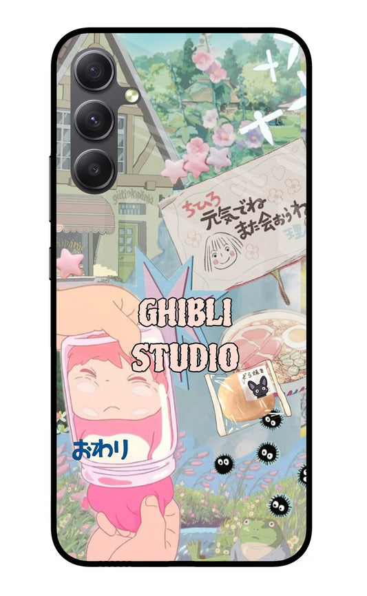 Studio Ghibli Samsung A34 5G Glass Case