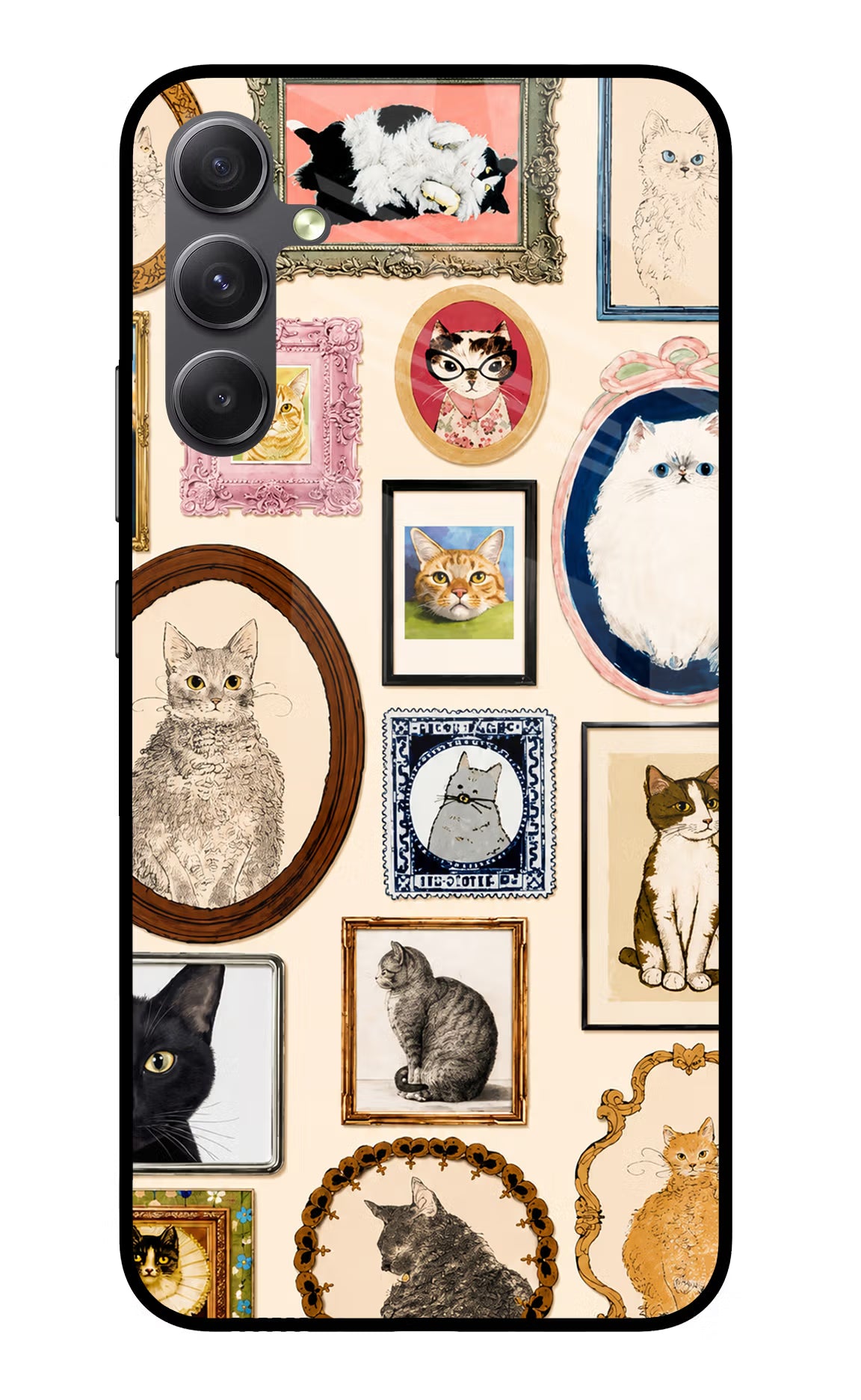 Mirror Cats Samsung A34 5G Glass Case