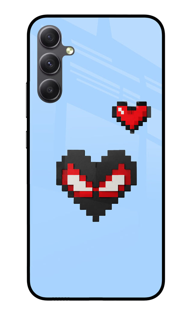 Peter Heart Samsung A34 5G Glass Case