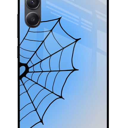 Blue Web Samsung A34 5G Glass Case