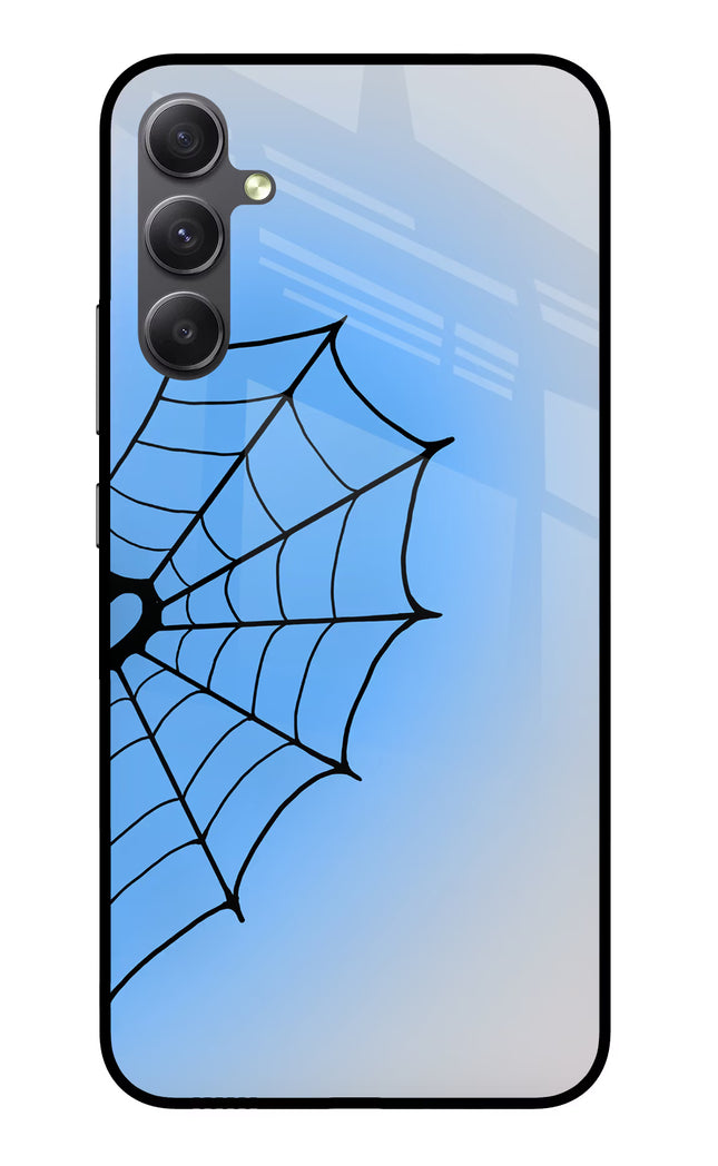 Blue Web Samsung A34 5G Glass Case