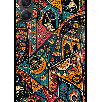 Folk Print Samsung A34 5G Glass Case