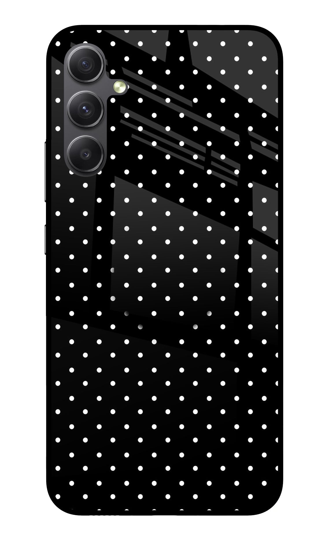 White Dots Samsung A34 5G Glass Case