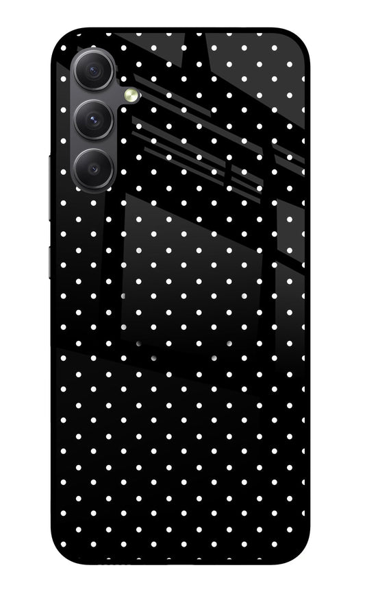 White Dots Samsung A34 5G Glass Case