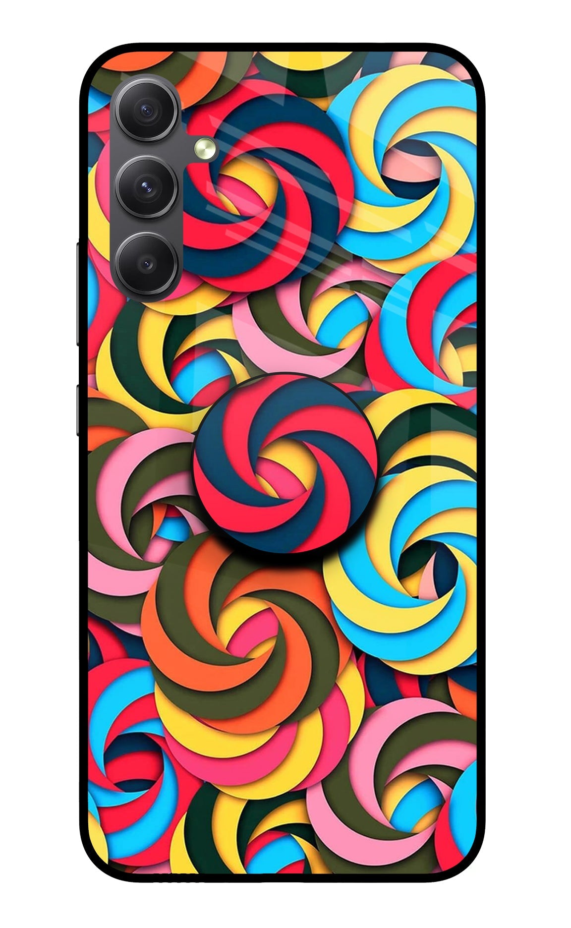 Spiral Pattern Samsung A34 5G Glass Case