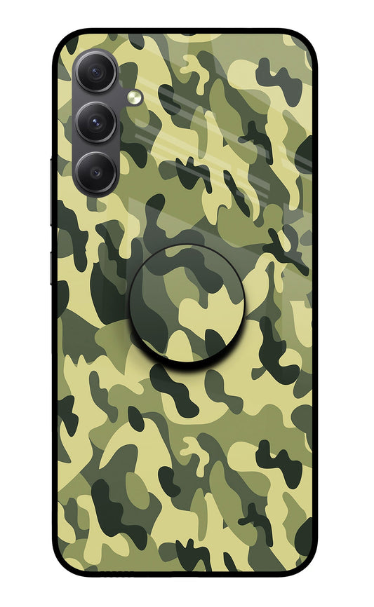 Camouflage Samsung A34 5G Glass Case