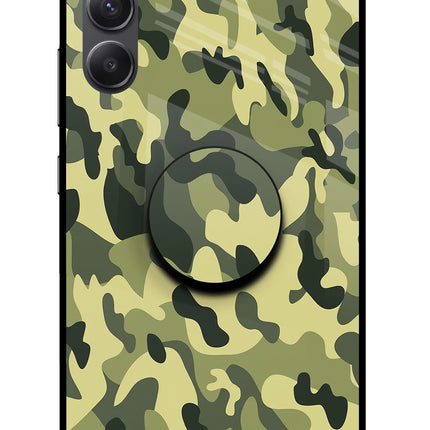Camouflage Samsung A34 5G Glass Case