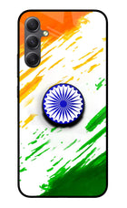 Indian Flag Ashoka Chakra Samsung A34 5G Glass Case