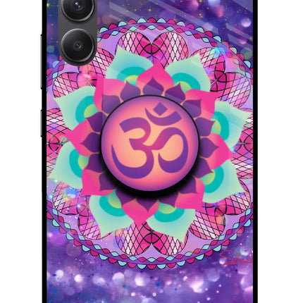 Om Purple Samsung A34 5G Glass Case