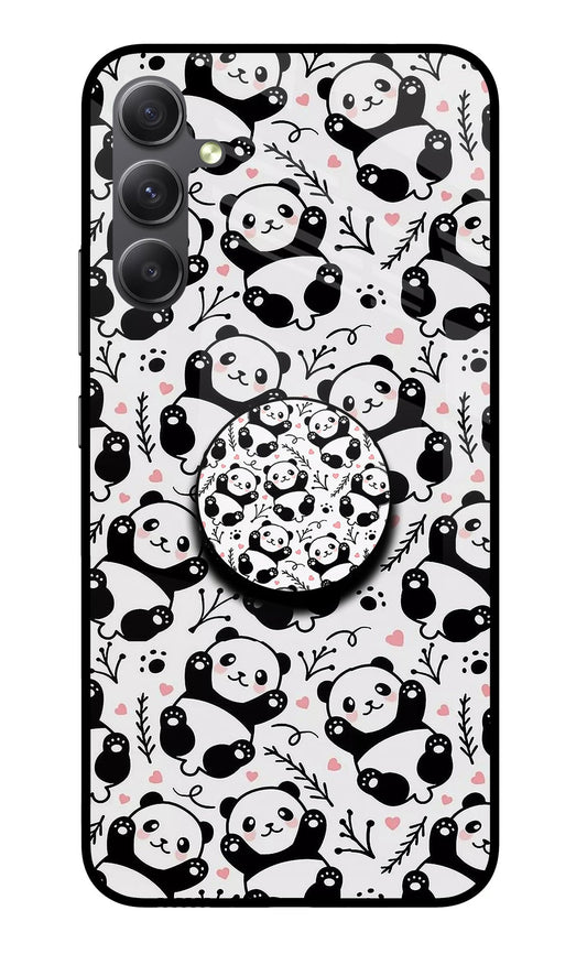 Cute Panda Samsung A34 5G Glass Case