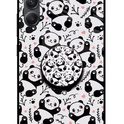 Cute Panda Samsung A34 5G Glass Case