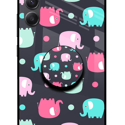 Baby Elephants Samsung A34 5G Glass Case