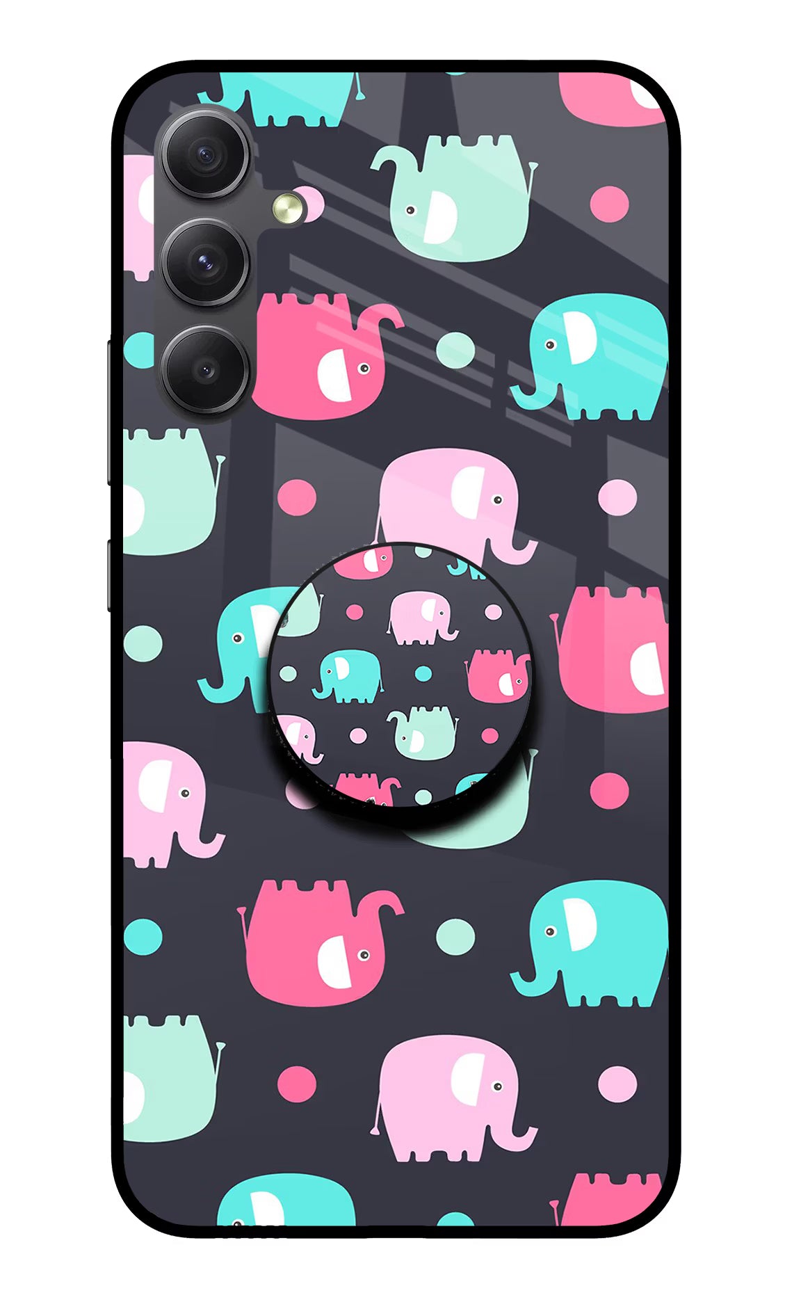 Baby Elephants Samsung A34 5G Glass Case
