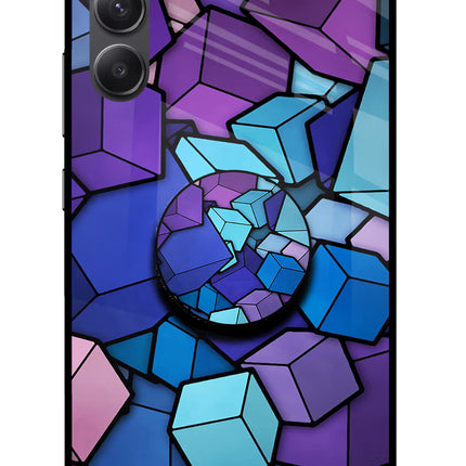 Cubic Abstract Samsung A34 5G Glass Case