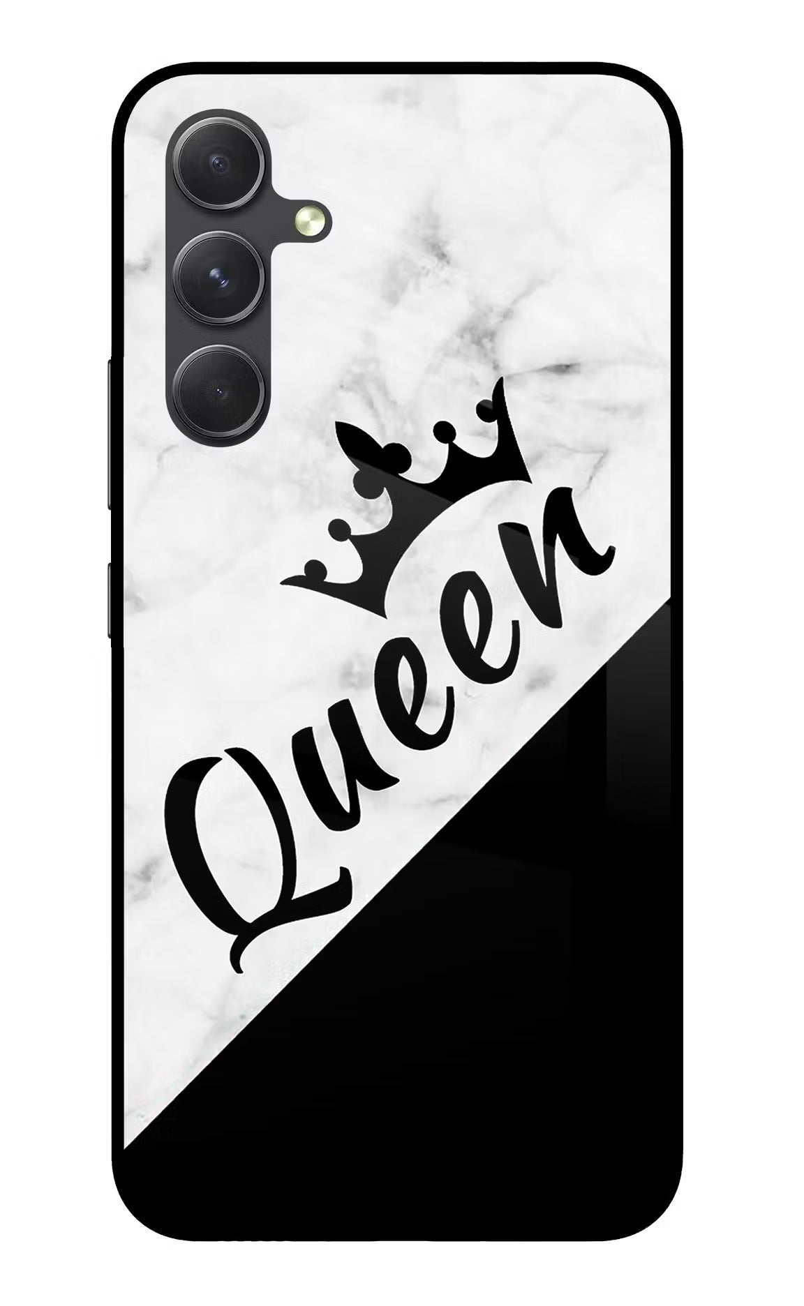 Queen Samsung A54 5G Glass Case Back Cover by Casekaro