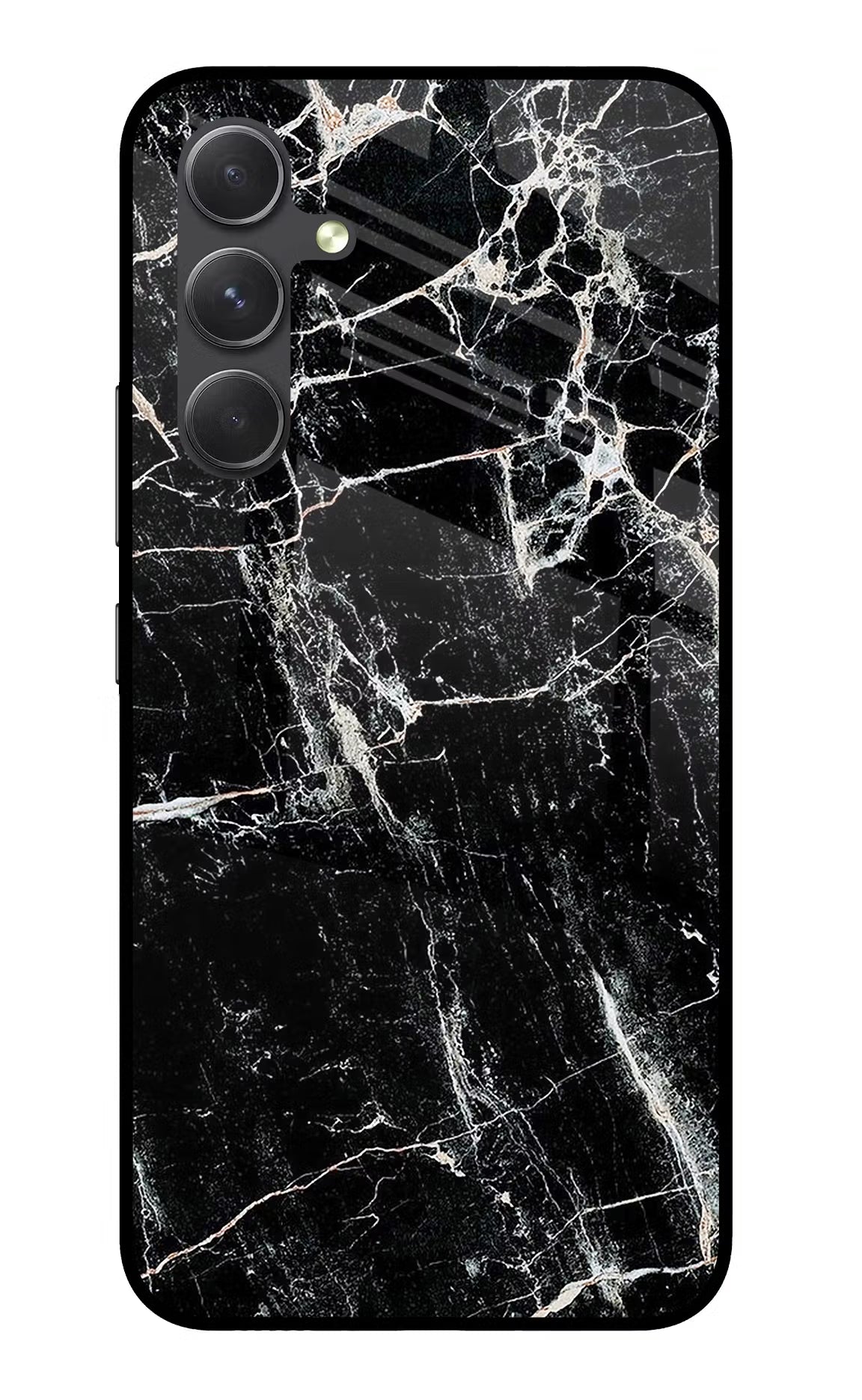 Black Marble Texture Samsung A54 5G Glass Case Back Cover by Casekaro