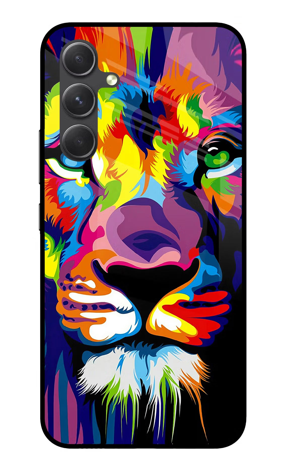 Lion Samsung A54 5G Glass Case Back Cover by Casekaro