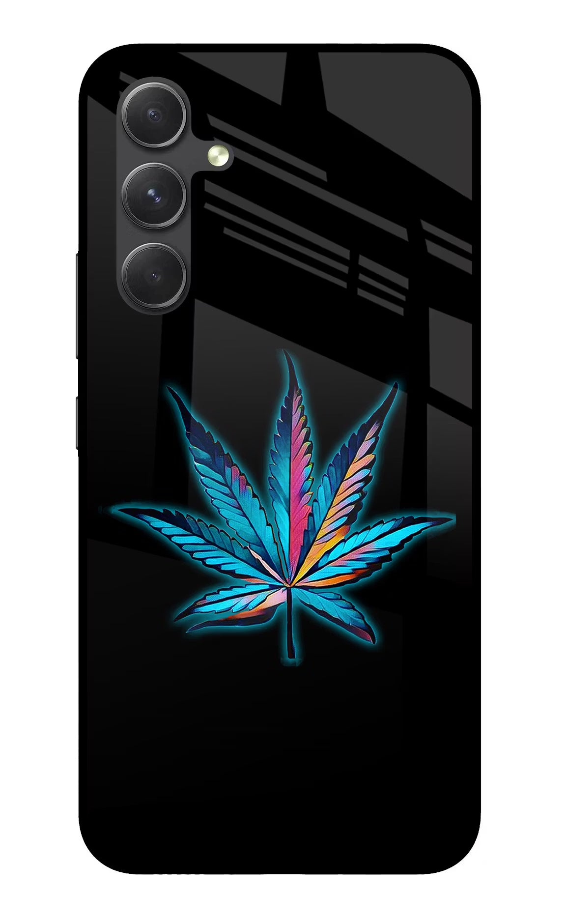 Weed Samsung A54 5G Glass Case Back Cover by Casekaro