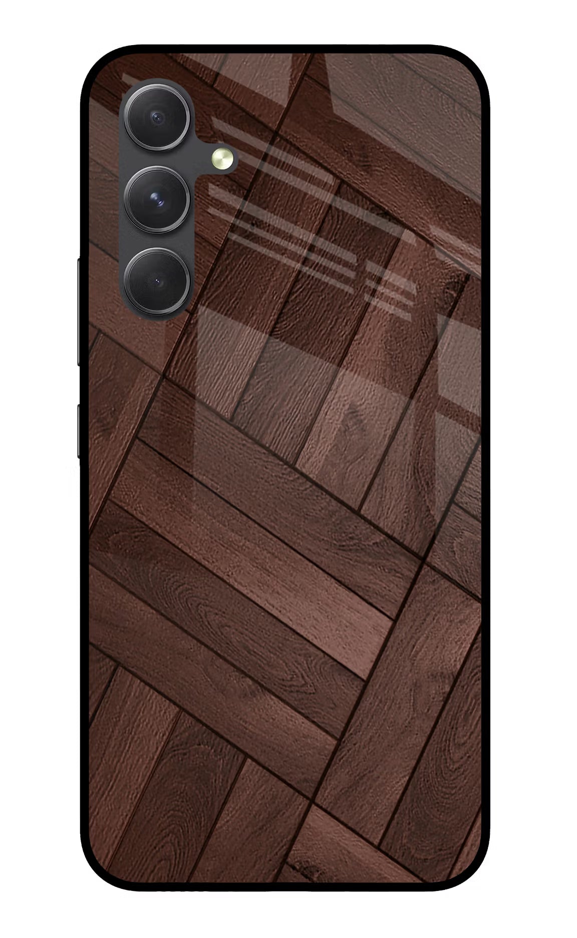 Wooden Texture Design Samsung A54 5G Glass Case Back Cover by Casekaro