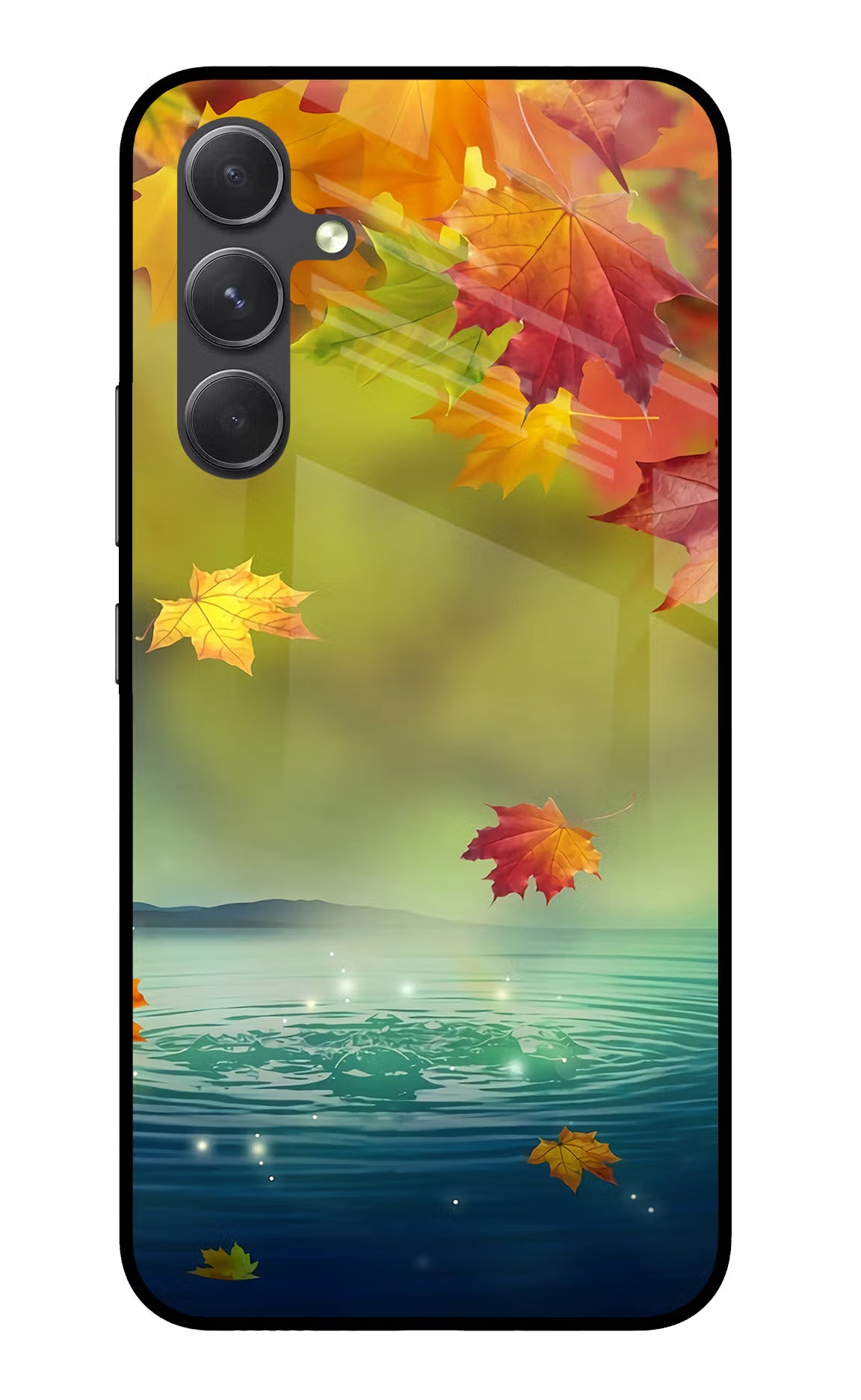 Flowers Samsung A54 5G Glass Case Back Cover by Casekaro
