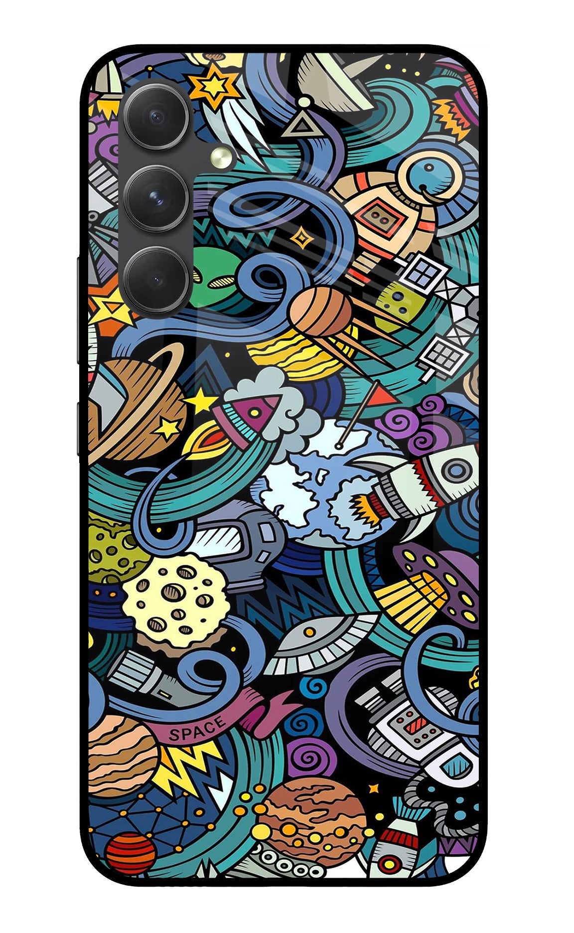 Space Abstract Samsung A54 5G Glass Case