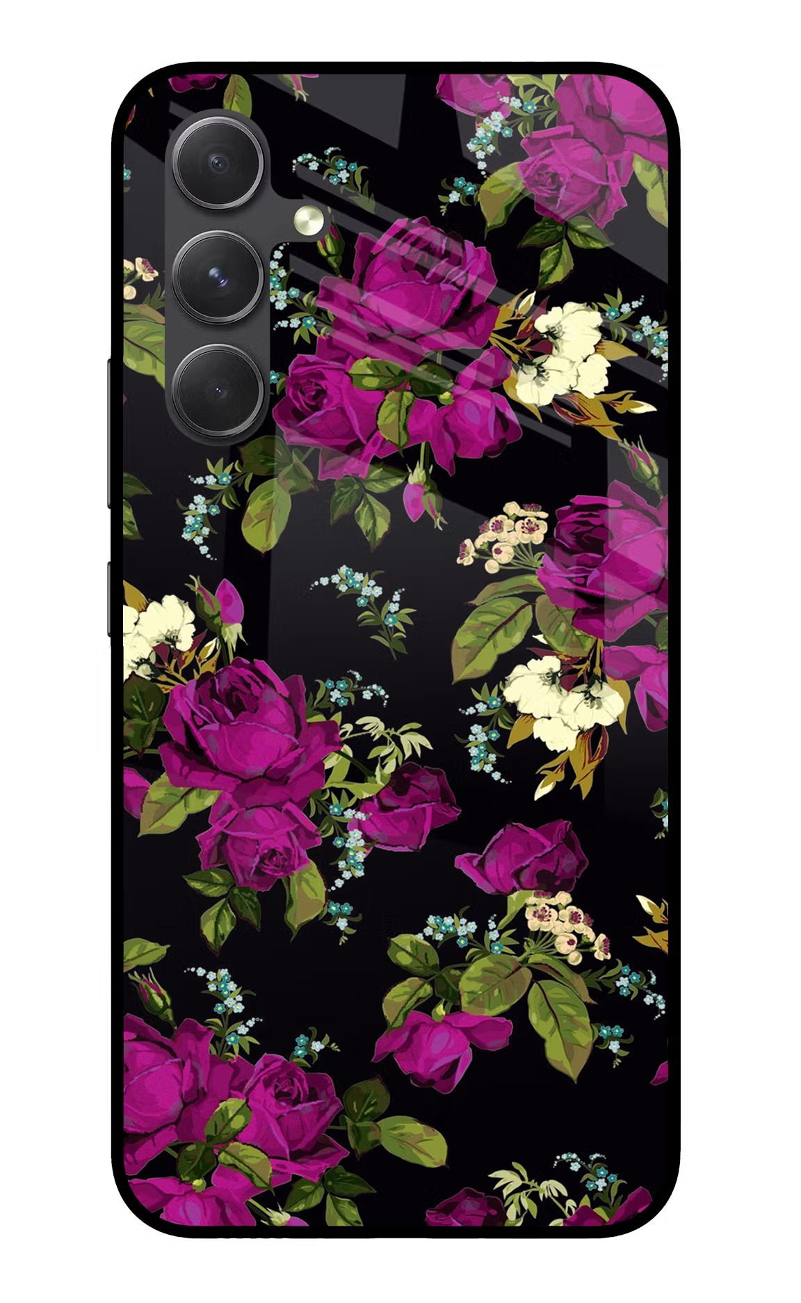 Flowers Samsung A54 5G Glass Case Back Cover by Casekaro