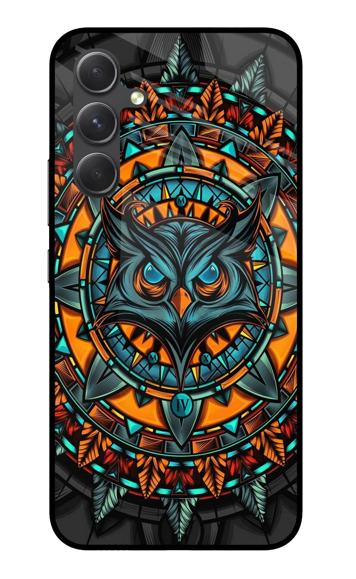 Angry Owl Art Samsung A54 5G Glass Case