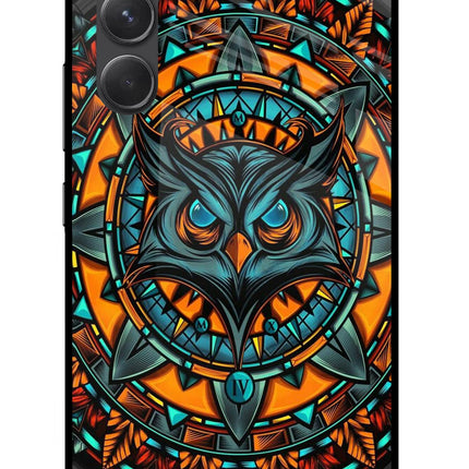 Angry Owl Art Samsung A54 5G Glass Case Back Cover by Casekaro