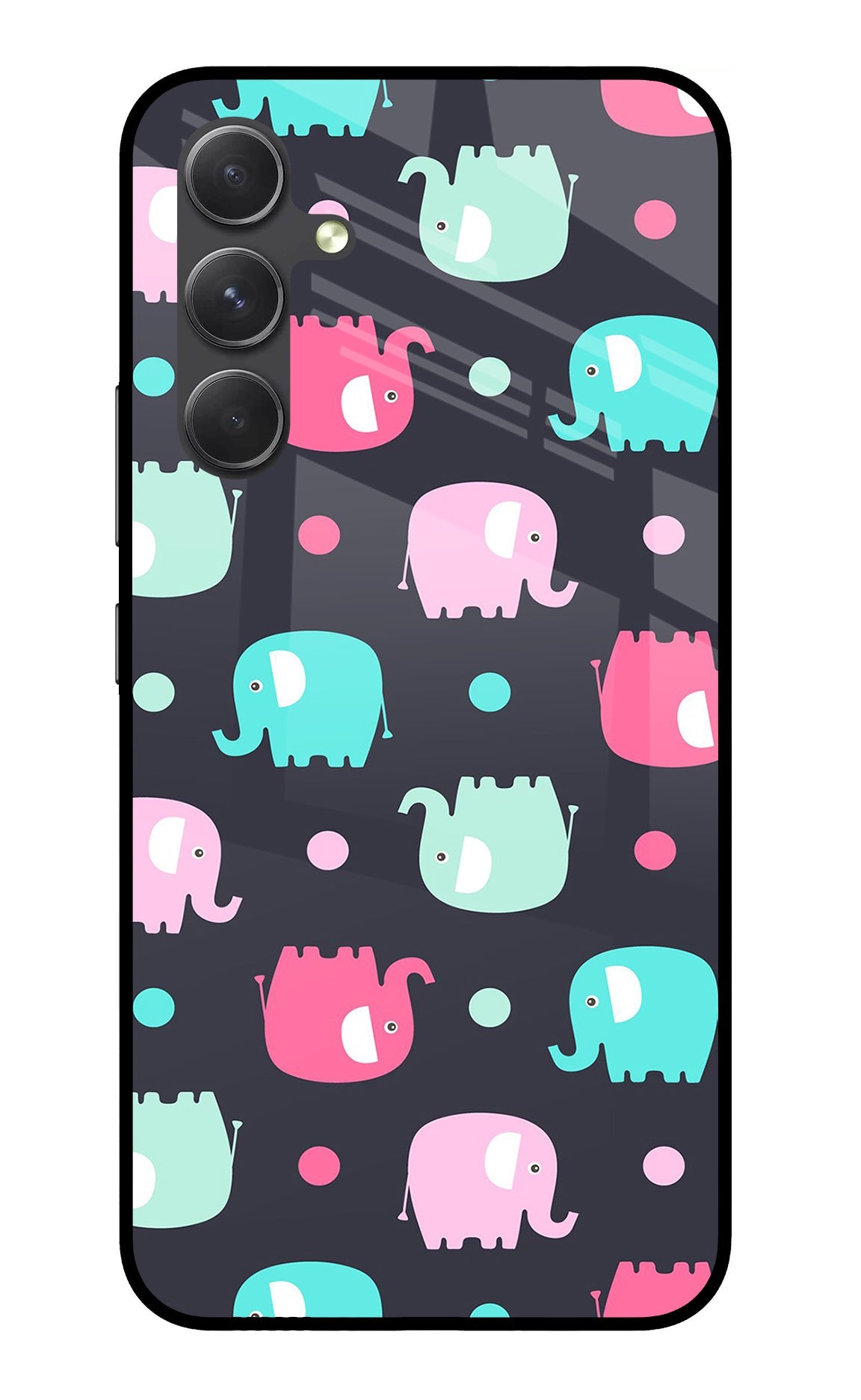 Elephants Samsung A54 5G Glass Case